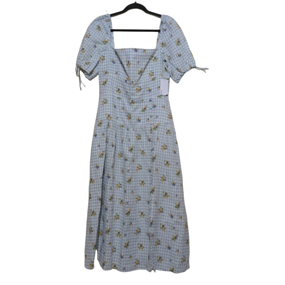 Reformation Melony Linen Dress in Al Fresco - Size 10 - NWT
